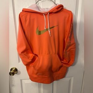 Sz Med Ladies! NIKE thermo-fit orange/gold! Hoodie! Like new!